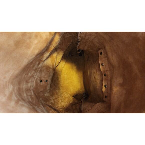 Portland Leather Goods Roll Top Backpack Sedona / Nutmeg Brown Pebbled Leather - Picture 8 of 15